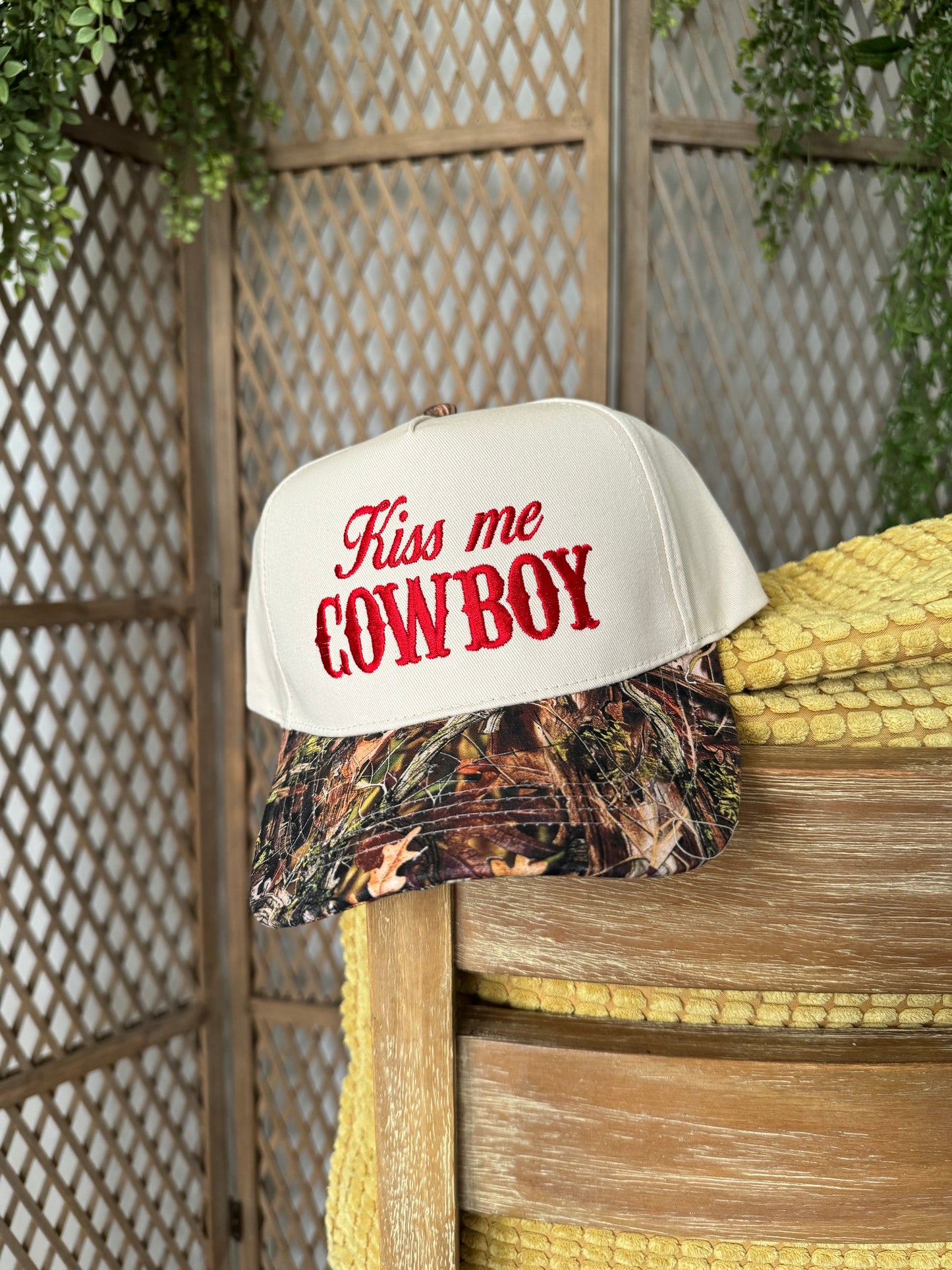 Kiss Me Cowboy Baseball Cap
